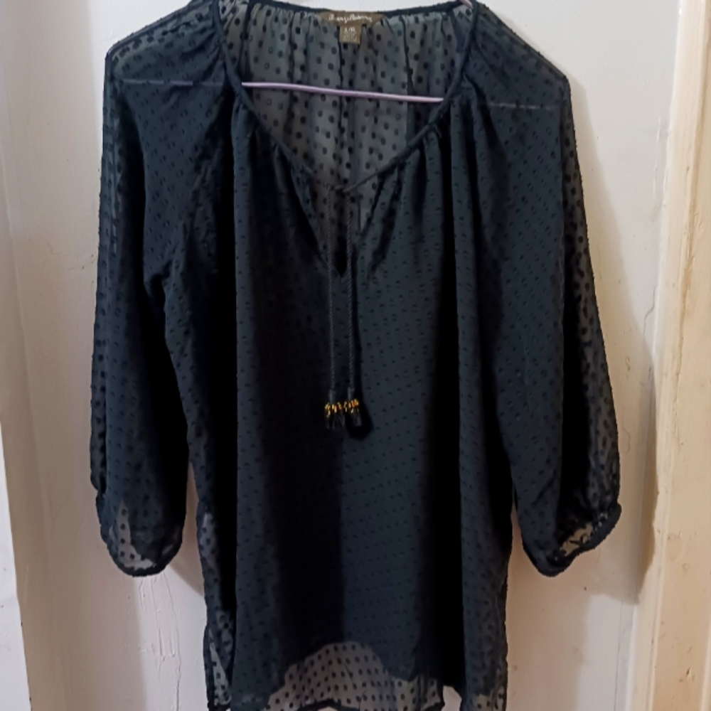 Tommy Bahama bohemian tassel top